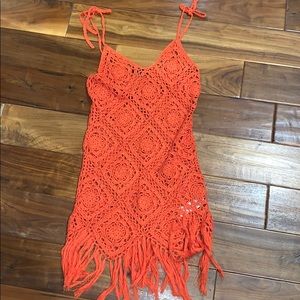 Forever 21 crochet bathing suit coverup
